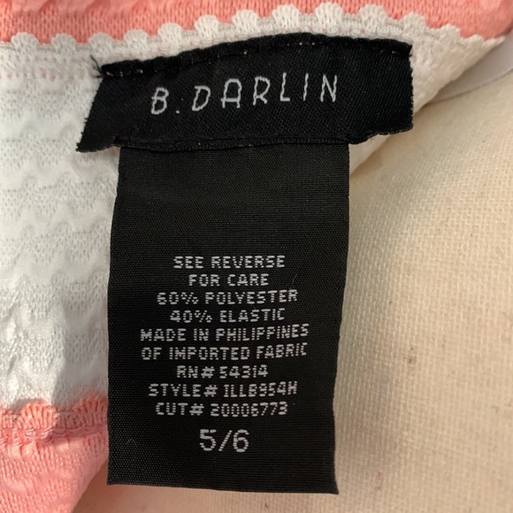 B. Darlin Pink And White Strapless Sundress - Picture 6 of 6